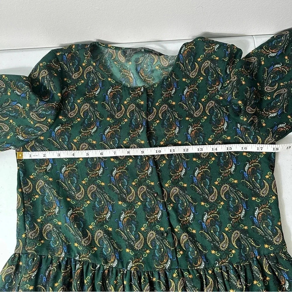 Zara Trafaluc Paisley Print Dress Lined Mini Long Sleeve Bloggers Favorite Small - Picture 8 of 10